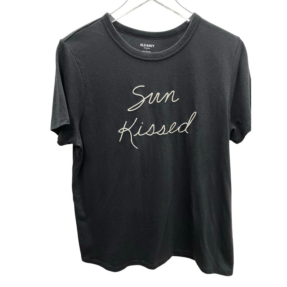 Old Navy Black Sun Kissed Tee Women’s Size Large